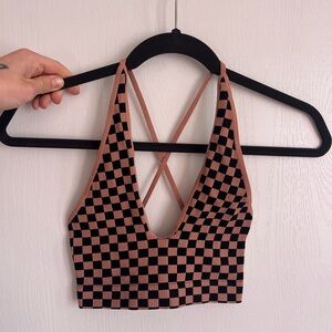 Free People checkered bralette